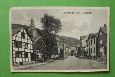 Ansichtskarte AK Heimbach Eifel 1930 Dorfstraße Fachwerk Häuser Architektur Ortsansicht NRW